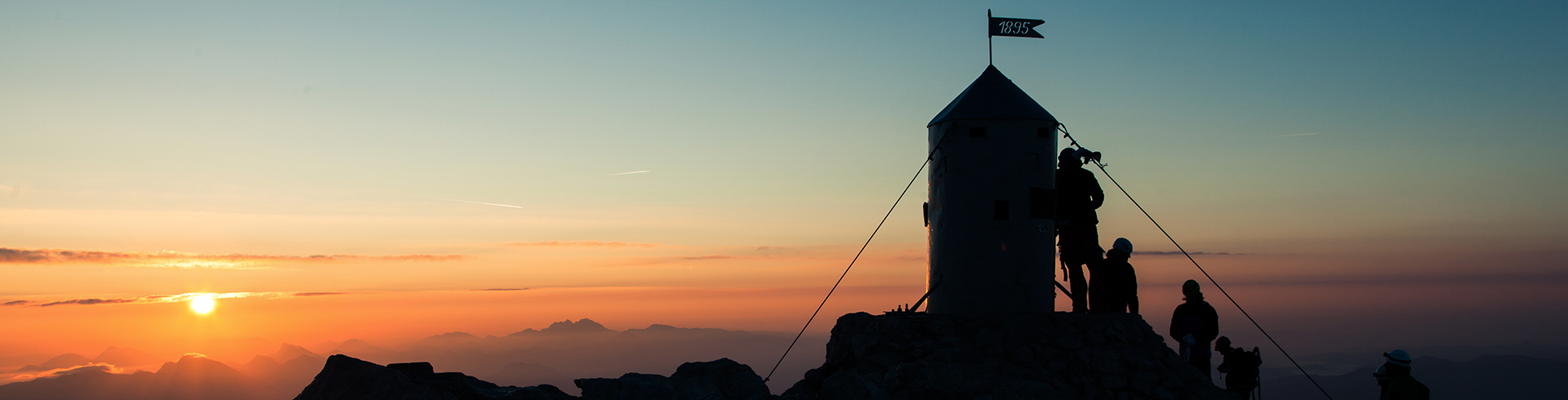 Hiking, summit of Mount Triglav, Slovenia