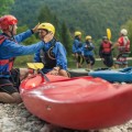 Kayaking tour start Bled Slovenia