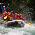 Soca river splash Bovec Slovenia